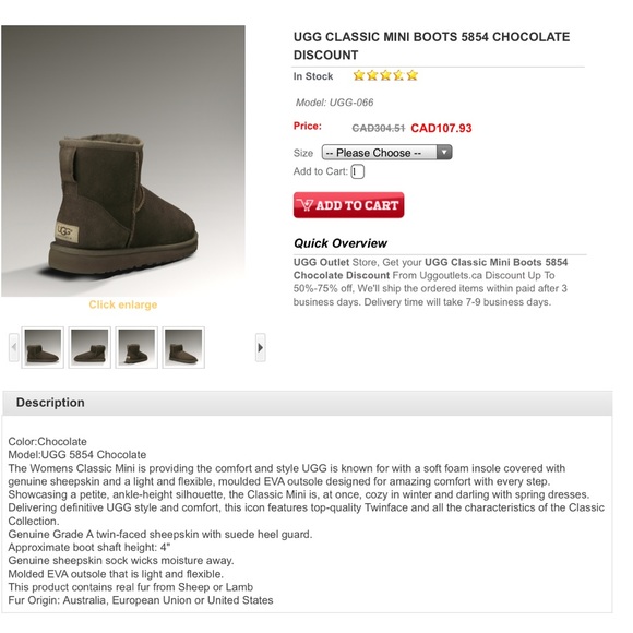 UGG Brown Winter Boots - Picture 3 of 6